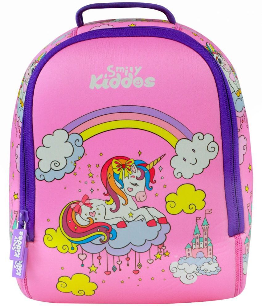 SmilyKiddos 8 Ltrs Pink Polyester College Bag
