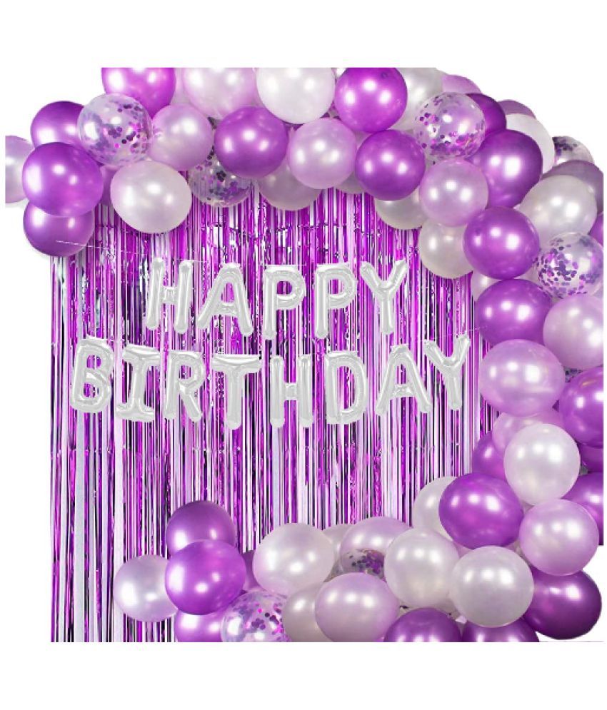 Blooms Mall Happy Birthday decoration set of 82pc combo with Happy