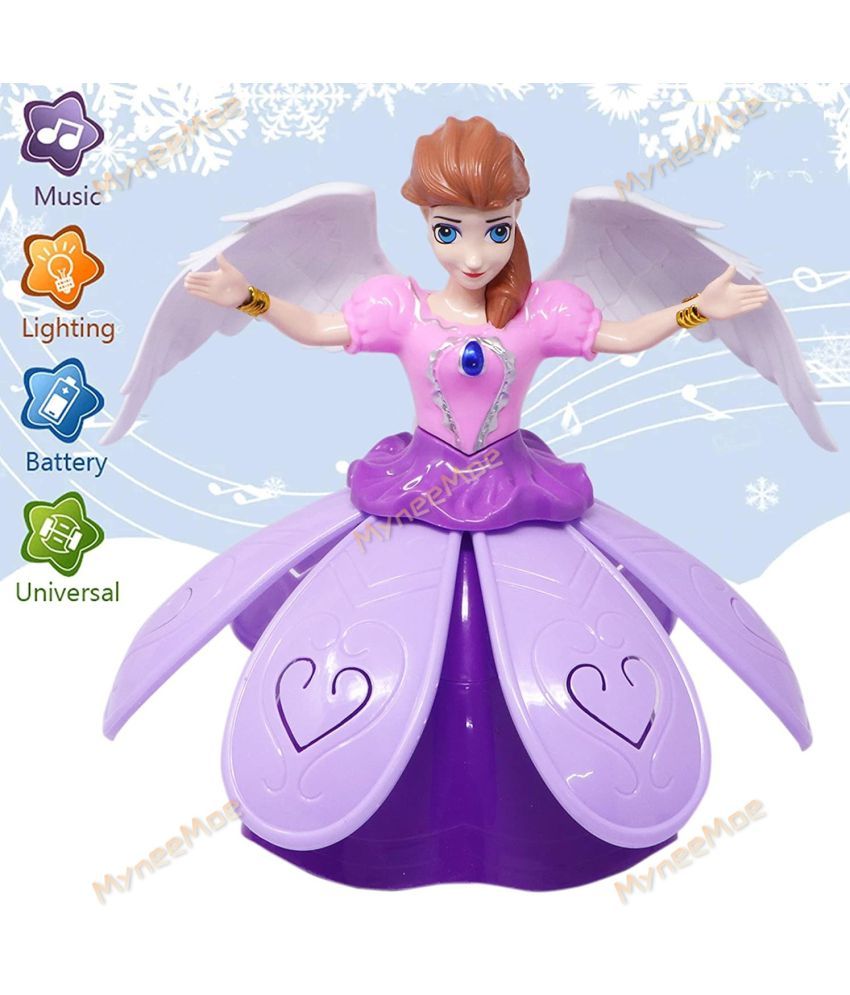 MyneeMoe®360 Degree Musical Dancing Doll Angel Girl Toy With Lights & Sound (Multicolor) Buy