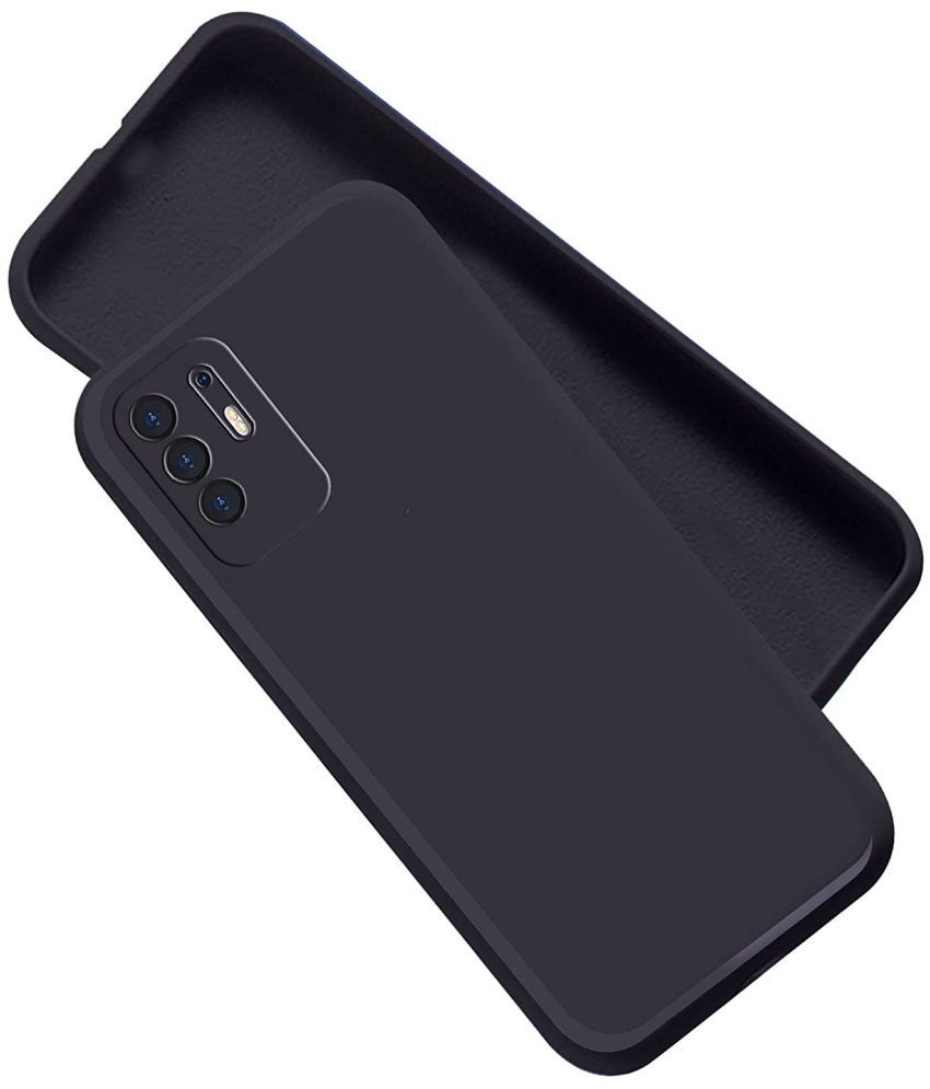     			Doyen Creations - Black Silicon Silicon Soft cases Compatible For Oppo F19 Pro Plus ( Pack of 1 )