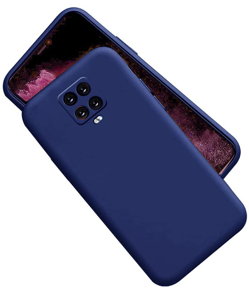     			Doyen Creations - Blue Silicon Silicon Soft cases Compatible For Xiaomi Redmi Note 9 ( Pack of 1 )