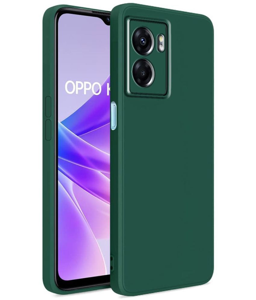     			Doyen Creations - Green Silicon Silicon Soft cases Compatible For Oppo K10 ( Pack of 1 )