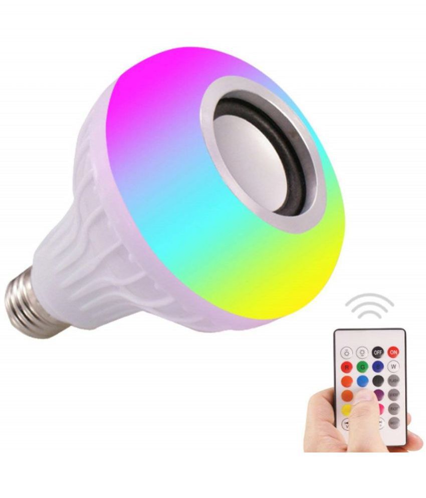     			INSHOP Led Bulb with Bluetooth Speaker Mucic Light Bulb + Rgb Light Ball Bulb with Remote Control