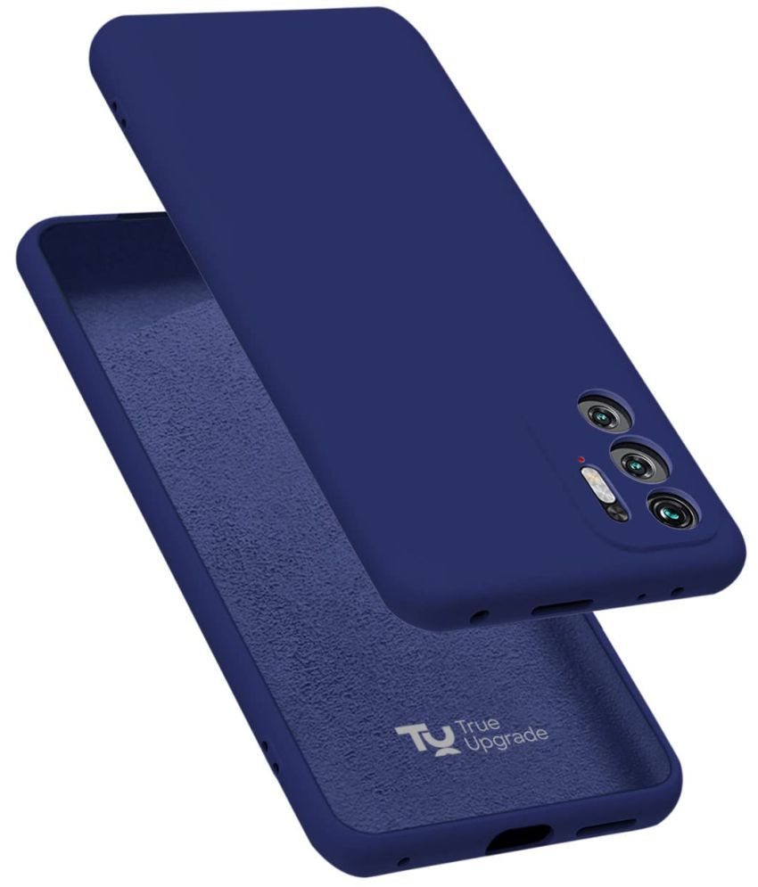     			KOVADO - Blue Cloth Plain Cases Compatible For Redmi Note 10T ( Pack of 1 )