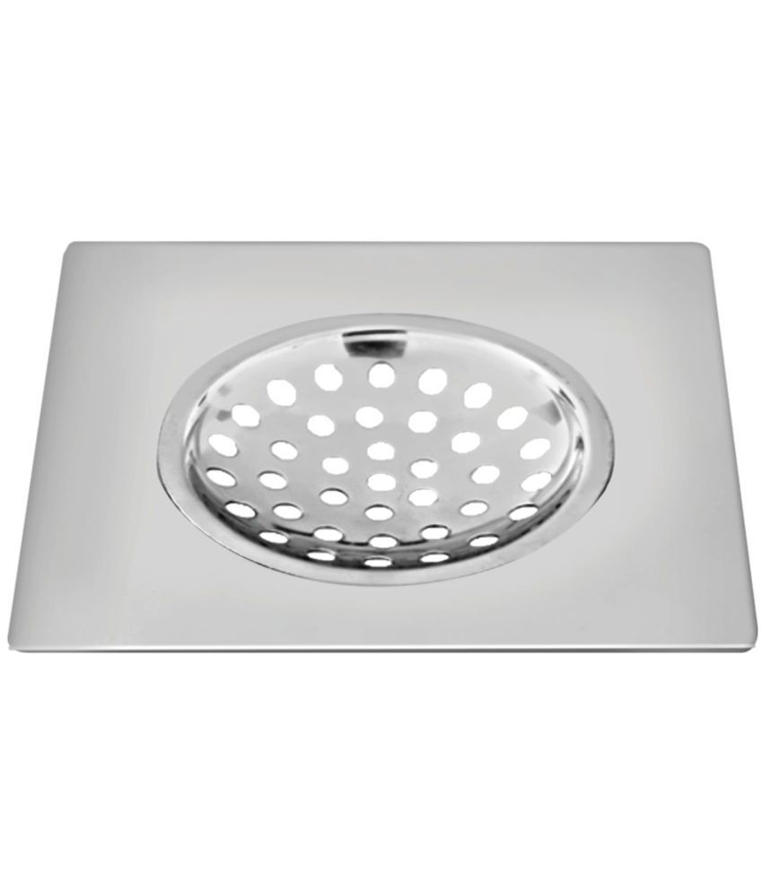     			Sanjay Chilly SaniSquare Stainless Steel 304 Grade Chrome Finished Trap Floor Drain Grating 6"x6" Inches