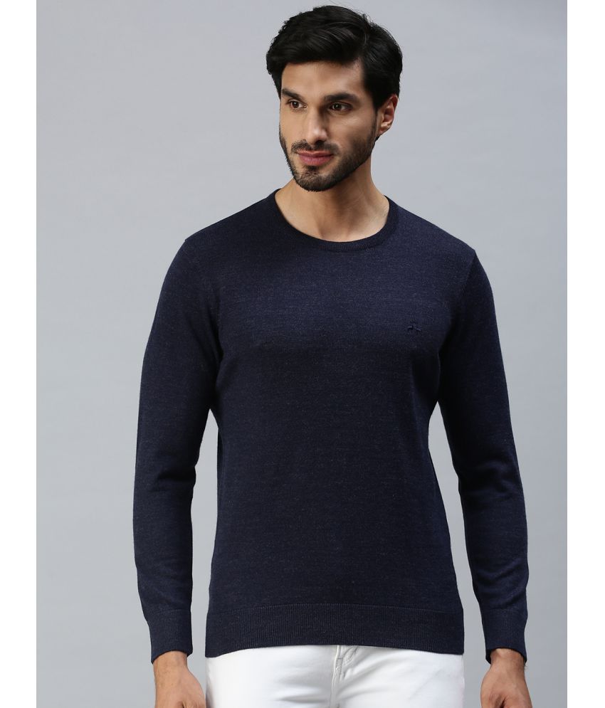     			98 Degree North - Navy Blue Woollen Blend Men's Pullover Sweater ( Pack of 1 )