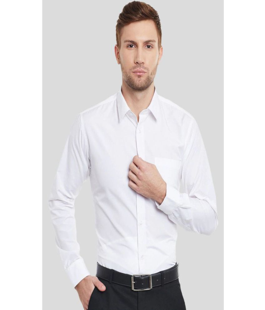     			ABUHUB - White Cotton Regular Fit Men's Formal Shirt ( Pack of 1 )