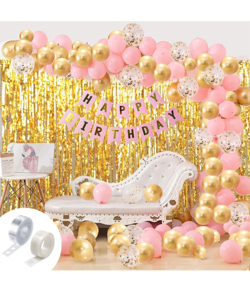 CuteSo Happy Birthday Decoration Items Kit Combo Set 1st 2nd 3rd