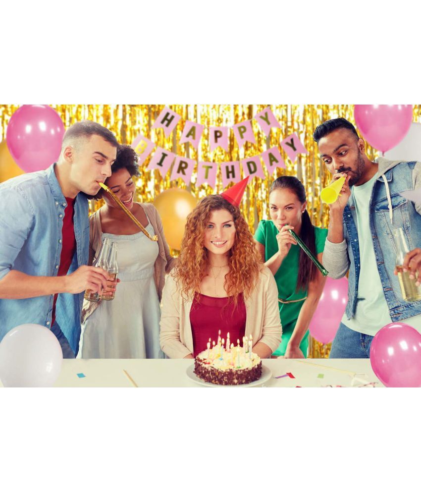 CuteSo Happy Birthday Decoration Items Kit Combo Set 1st 2nd 3rd