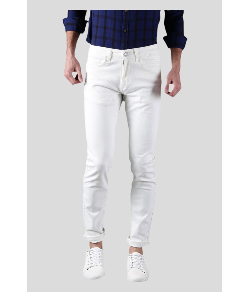     			HALOGEN - White Cotton Blend Skinny Fit Men's Jeans ( Pack of 1 )