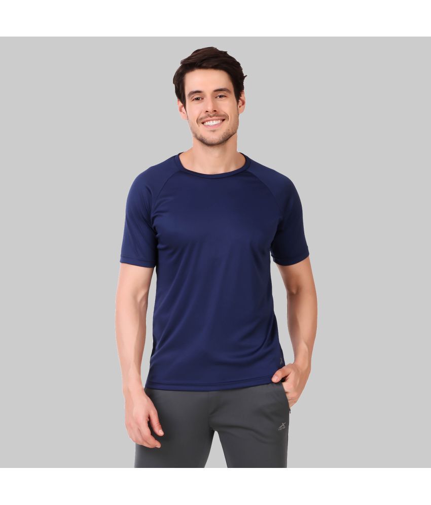     			Vector X - Navy Polyester Regular Fit Men's Sports T-Shirt ( Pack of 1 )