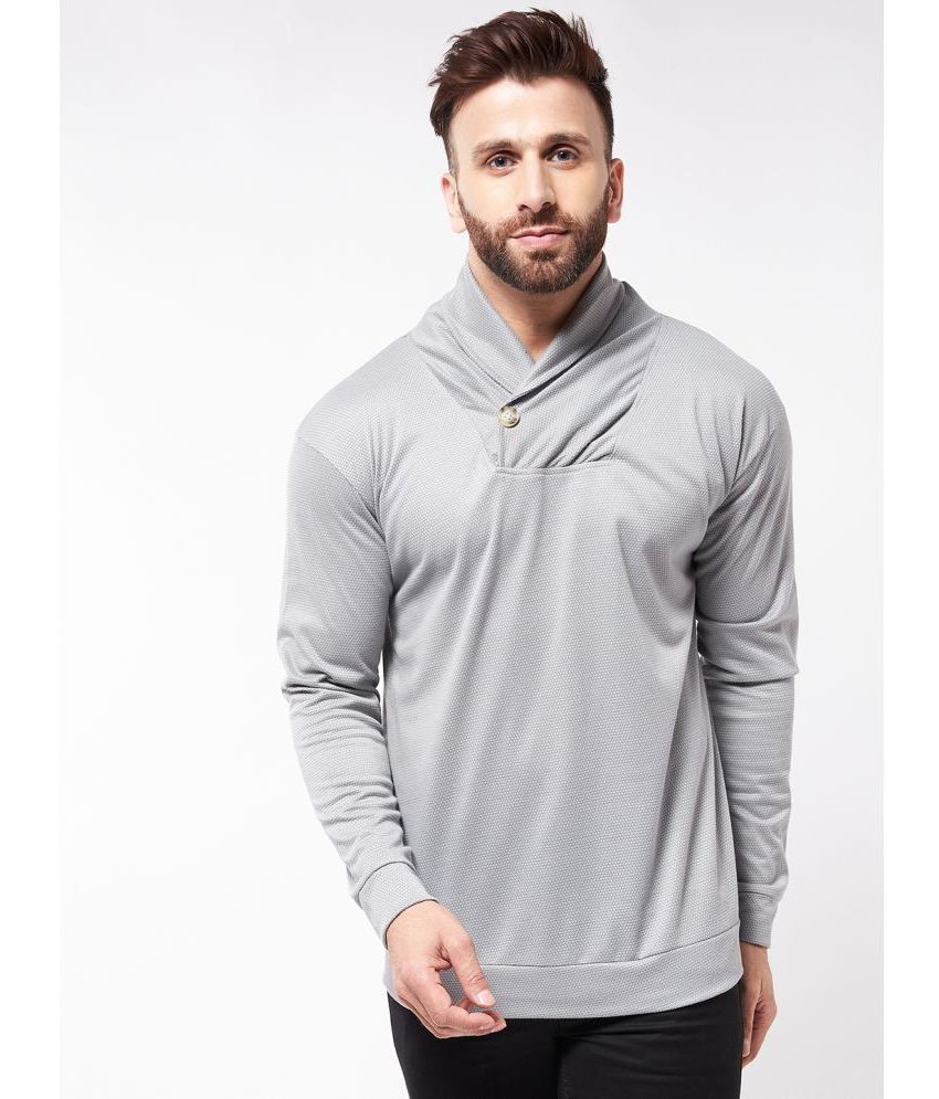 Gritstones - Grey Melange Polyester Regular Fit Men's Sweatshirt ( Pack of 1 )