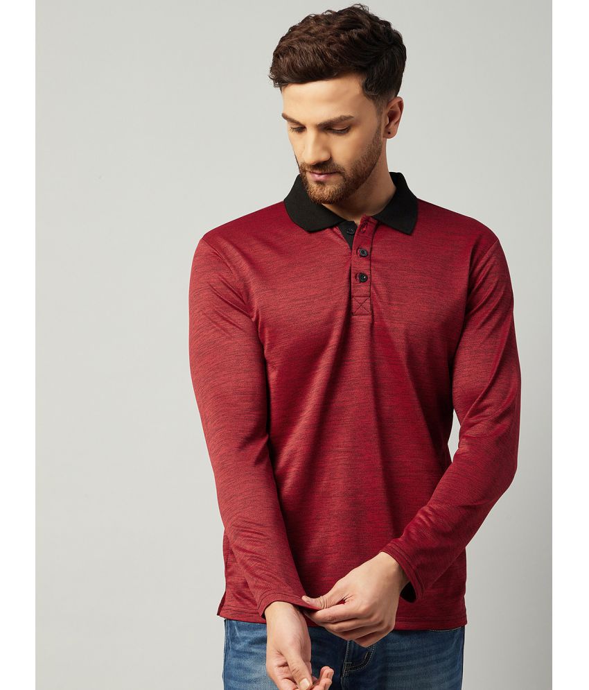 Gritstones - Red Cotton Blend Regular Fit Men's Polo T Shirt ( Pack of 1 )