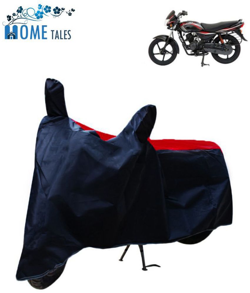     			HOMETALES - Red & Blue Bike Body Cover For Bajaj Platina 100 ES (Pack Of1)