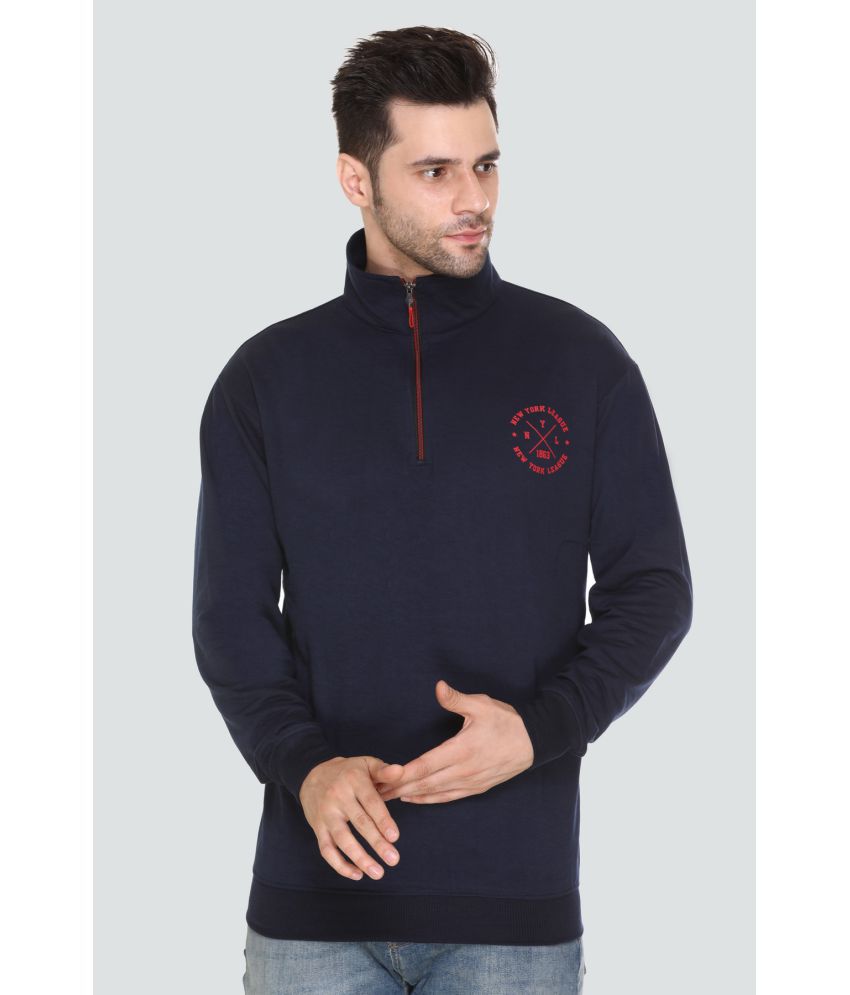 HVBK - Blue Fleece Regular Fit Men's Sweatshirt ( Pack of 1 )