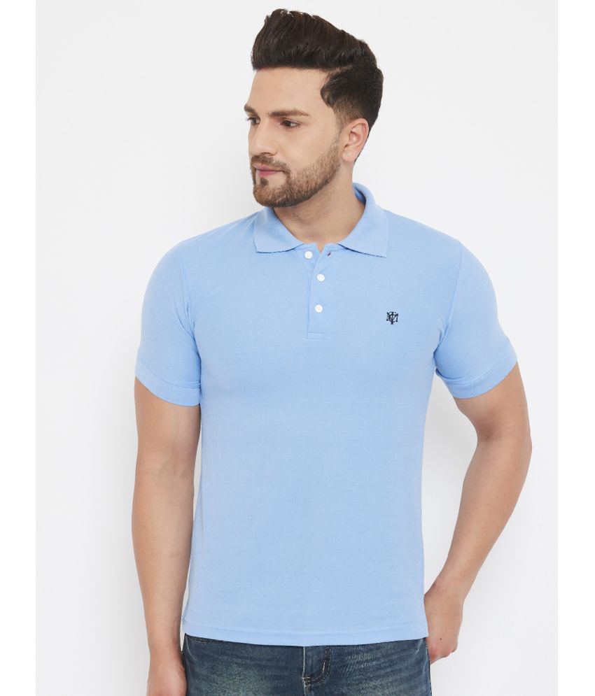     			The Million Club - Blue Cotton Blend Regular Fit Men's Polo T Shirt ( Pack of 1 )