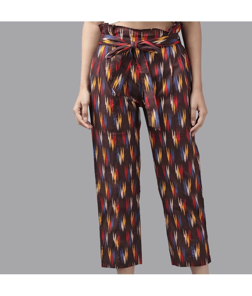     			Yash Gallery - Multi Color Cotton Regular Women's Casual Pants ( Pack of 1 )