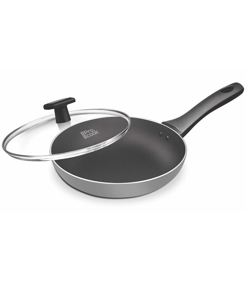     			Milton Pro Cook Black Pearl Induction Fry Pan with Glass Lid, 24 cm / 1.8 Litre