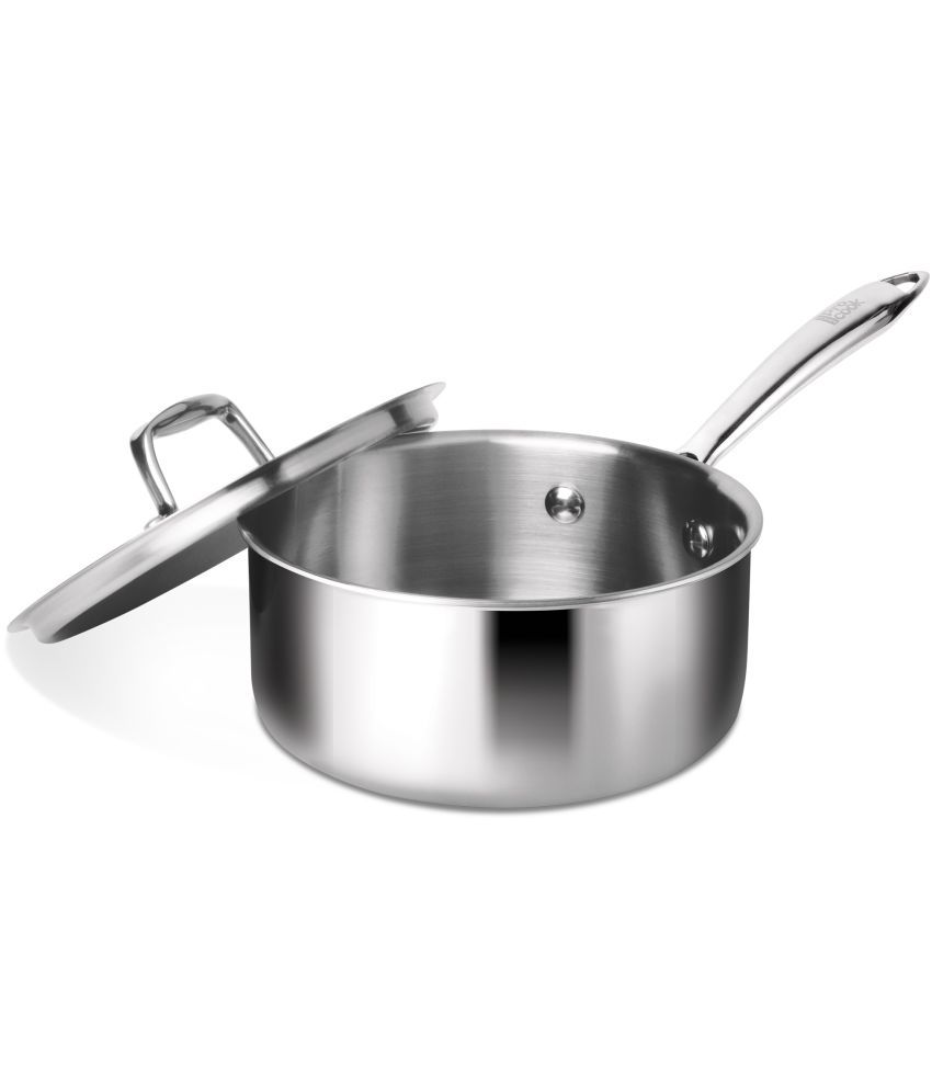     			Milton Pro Cook Triply Stainless Steel Sauce Pan with Lid, 14 cm / 1 Litre