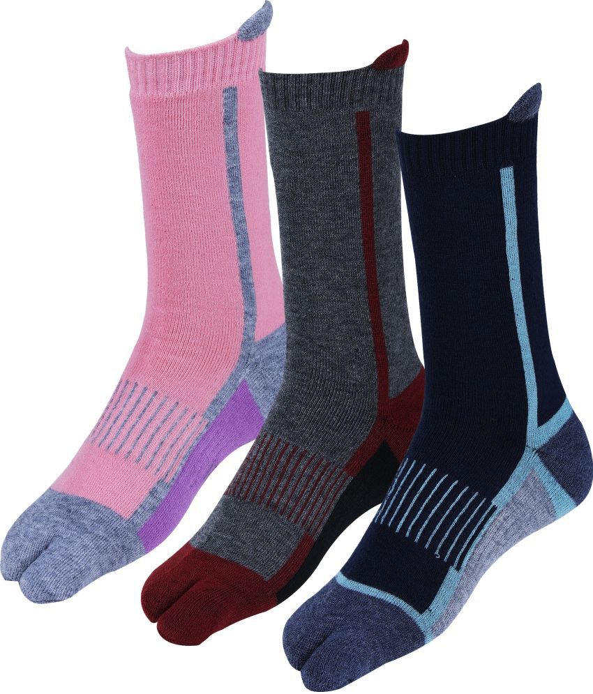     			RC. ROYAL CLASS - Multicolor Woollen Women's Thumb Socks ( Pack of 3 )