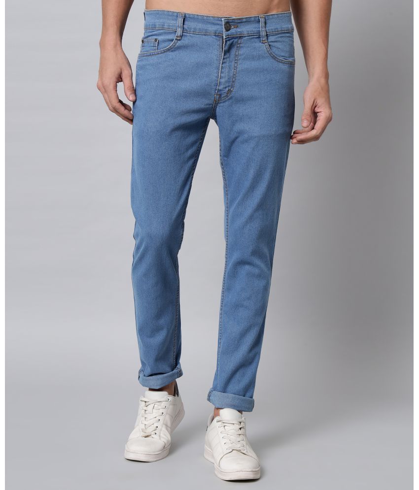     			Studio Nexx - Light Blue Cotton Blend Slim Fit Men's Jeans ( Pack of 1 )