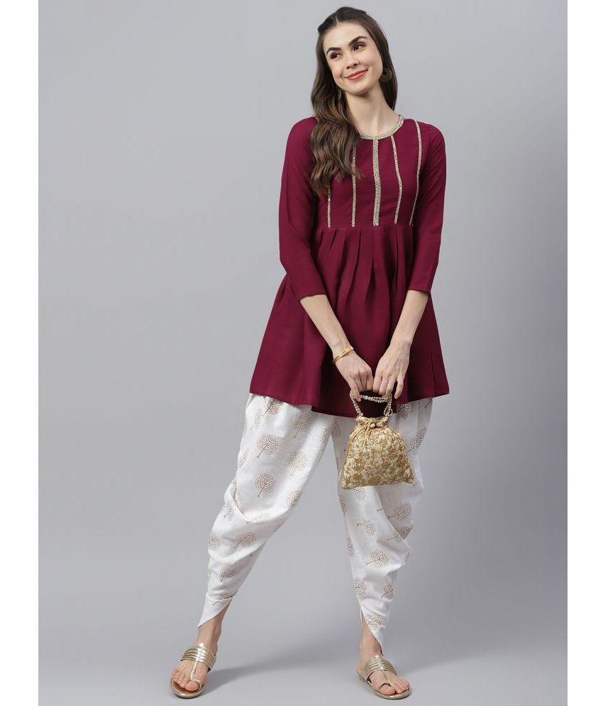     			Stylum - Wine A-line Rayon Women's Stitched Salwar Suit ( Pack of 1 )