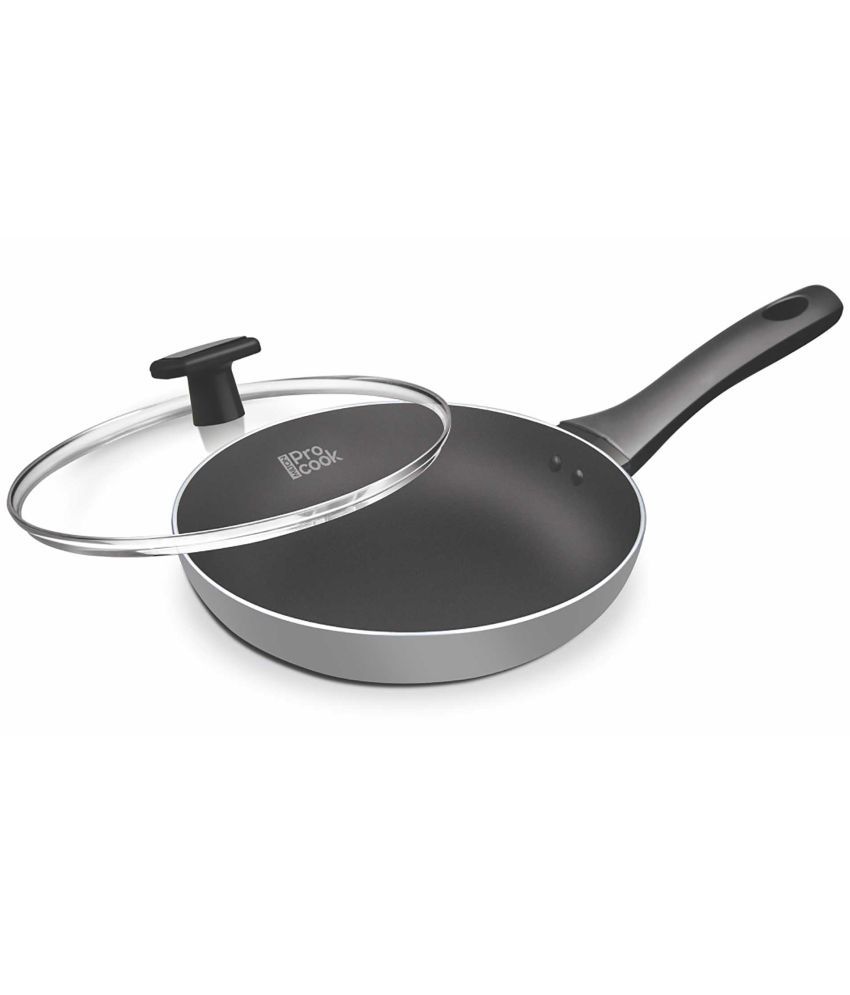     			Milton Pro Cook Black Pearl Induction Fry Pan with Glass Lid, 22 cm / 1.4 Litre