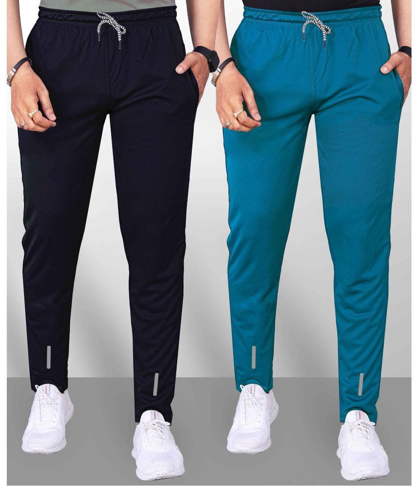 QFABRIX - Multicolor Polyester Men's Trackpants ( Pack of 2 )