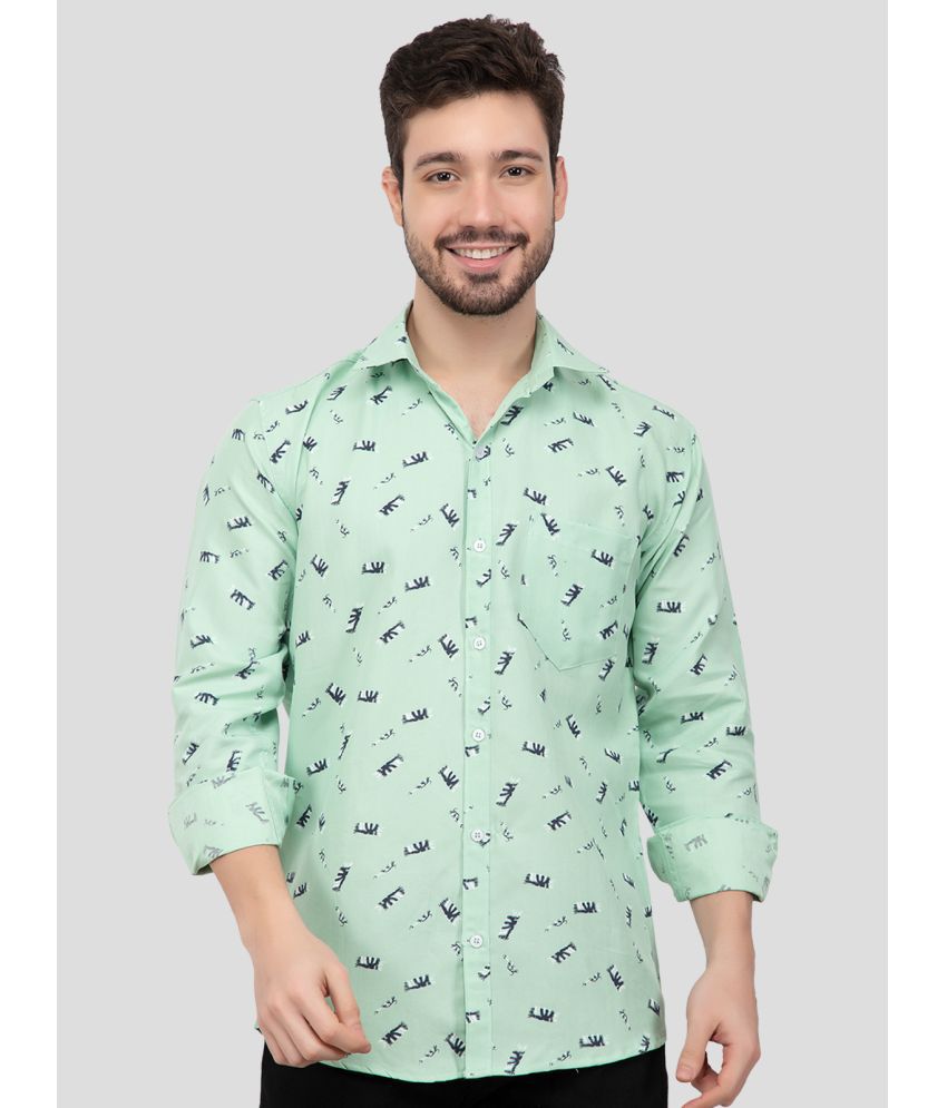     			YHA - Green 100% Cotton Regular Fit Men's Casual Shirt ( Pack of 1 )