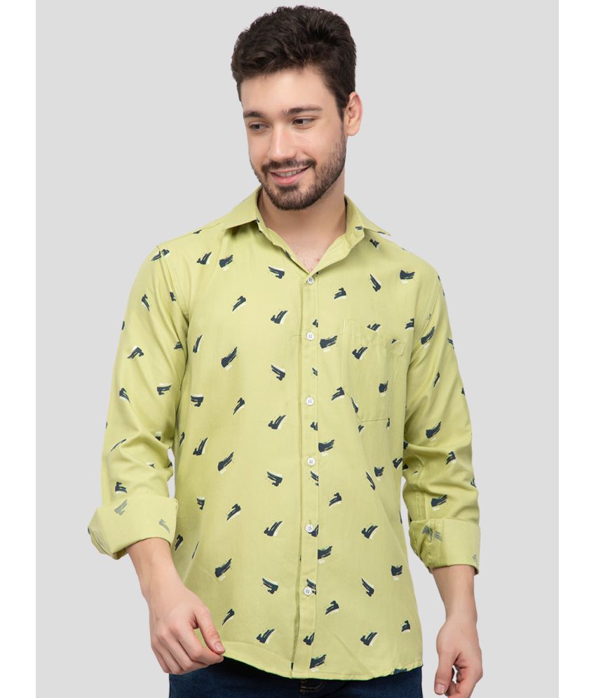     			YHA - Olive 100% Cotton Regular Fit Men's Casual Shirt ( Pack of 1 )