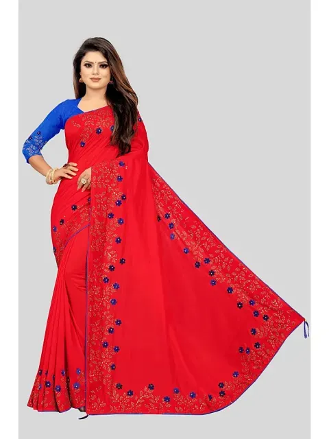 Gazal Fashions Red Silk Saree SDL240198364 1 4bda2