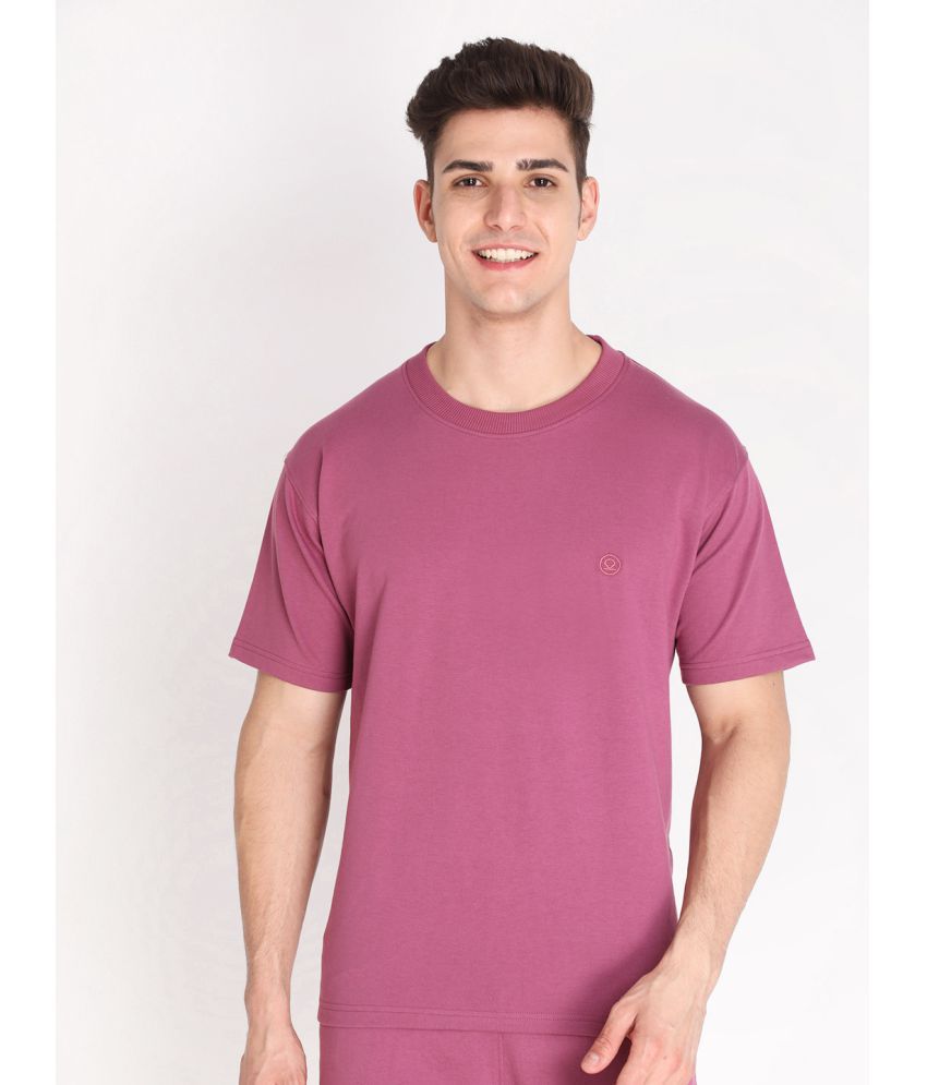     			Chkokko - Purple Cotton Blend Regular Fit Men's T-Shirt ( Pack of 1 )