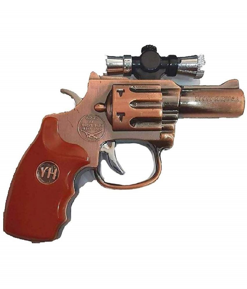 Cigarette Powerful Refillable Lighter Mini Gun Pistol with Laser Light