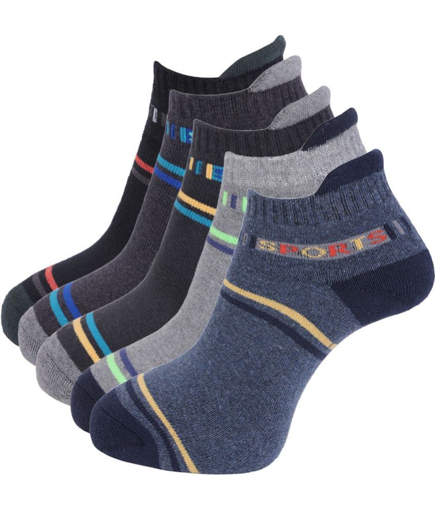     			Dollar Socks - Cotton Men's Printed Multicolor Ankle Length Socks ( Pack of 5 )
