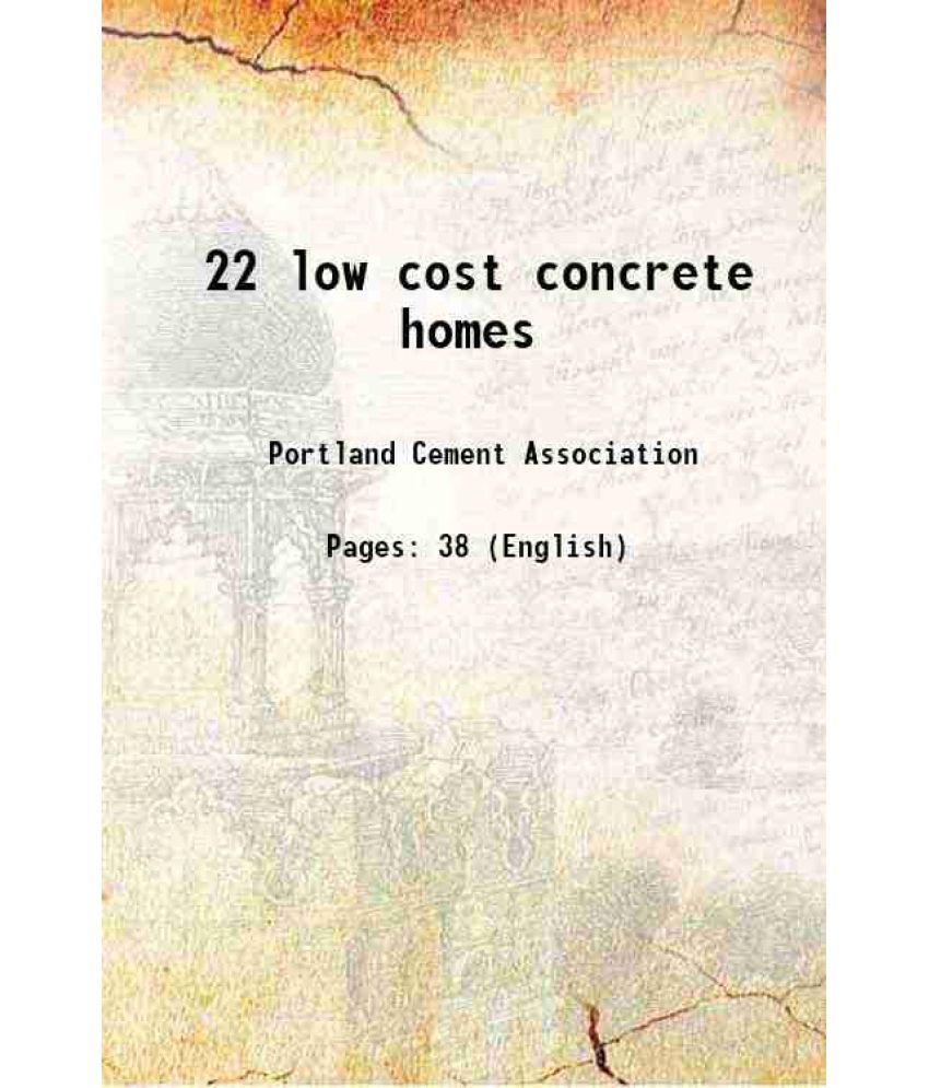     			22 low cost concrete homes 1935 [Hardcover]