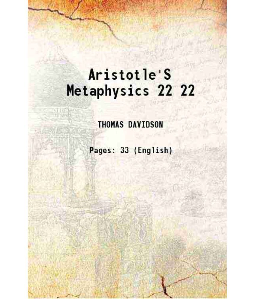     			Aristotle'S Metaphysics Volume 22 1892 [Hardcover]