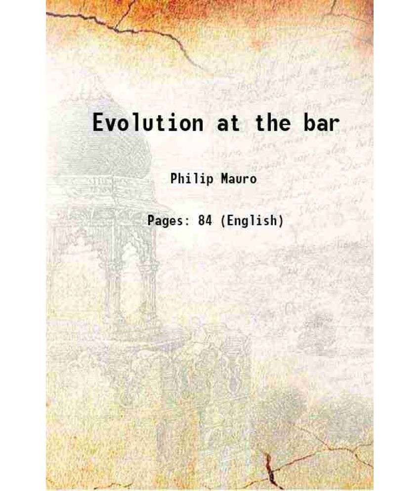     			Evolution at the bar 1922 [Hardcover]