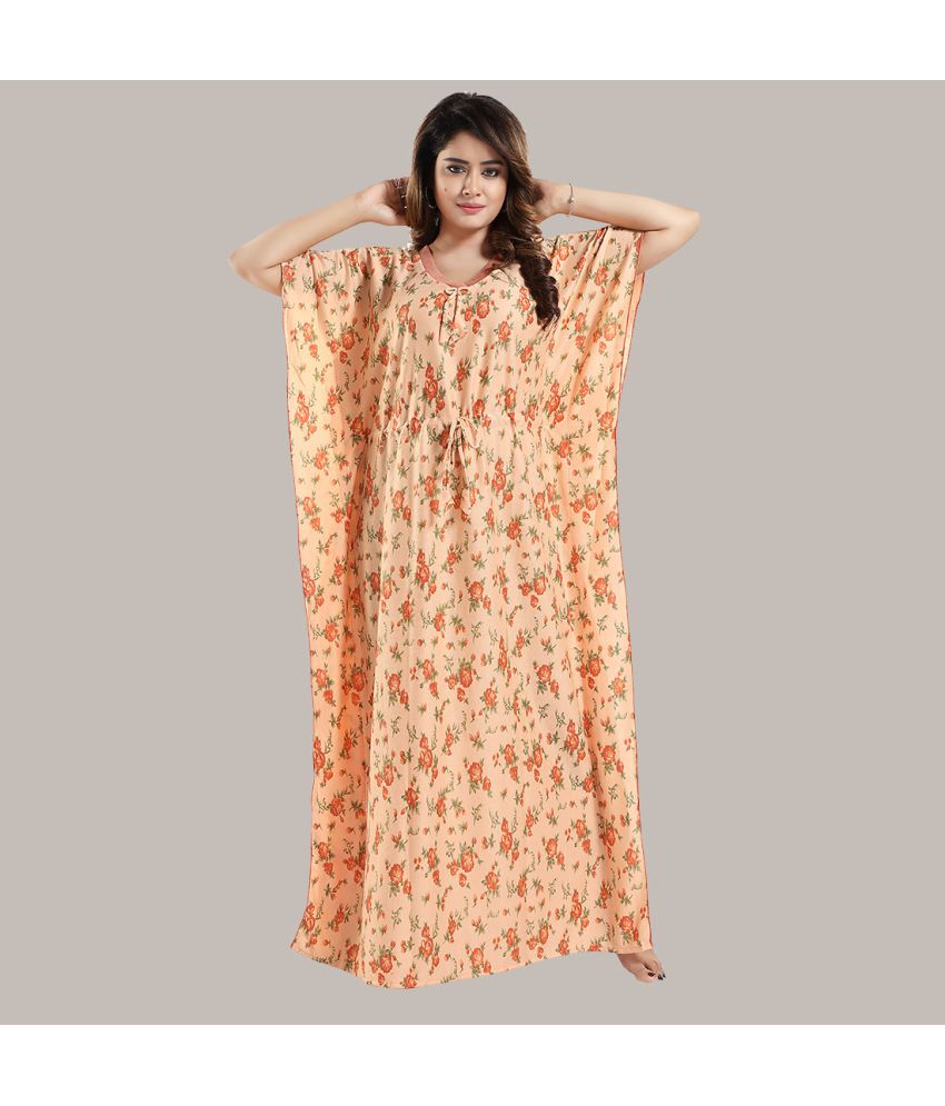     			Gutthi - Peach Cotton Women's Nightwear Nighty & Night Gowns ( Pack of 1 )