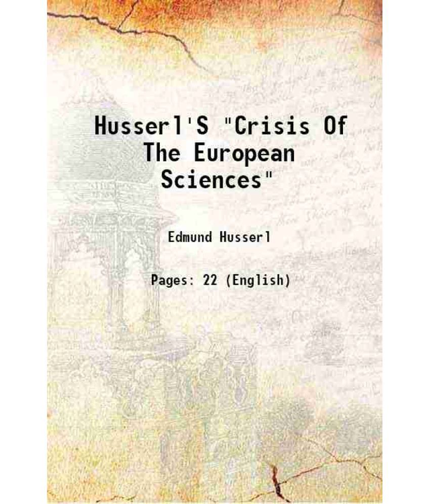     			Husserl's "Crisis of the European Sciences" [Hardcover]