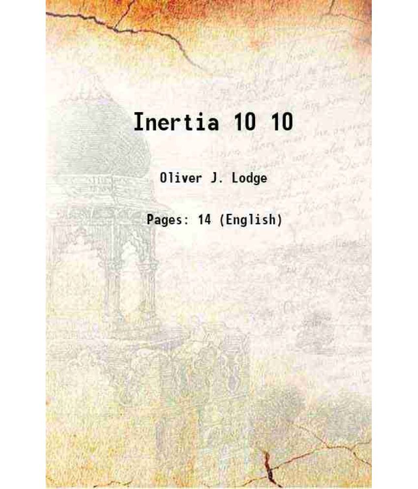     			Inertia Volume 10 1920 [Hardcover]