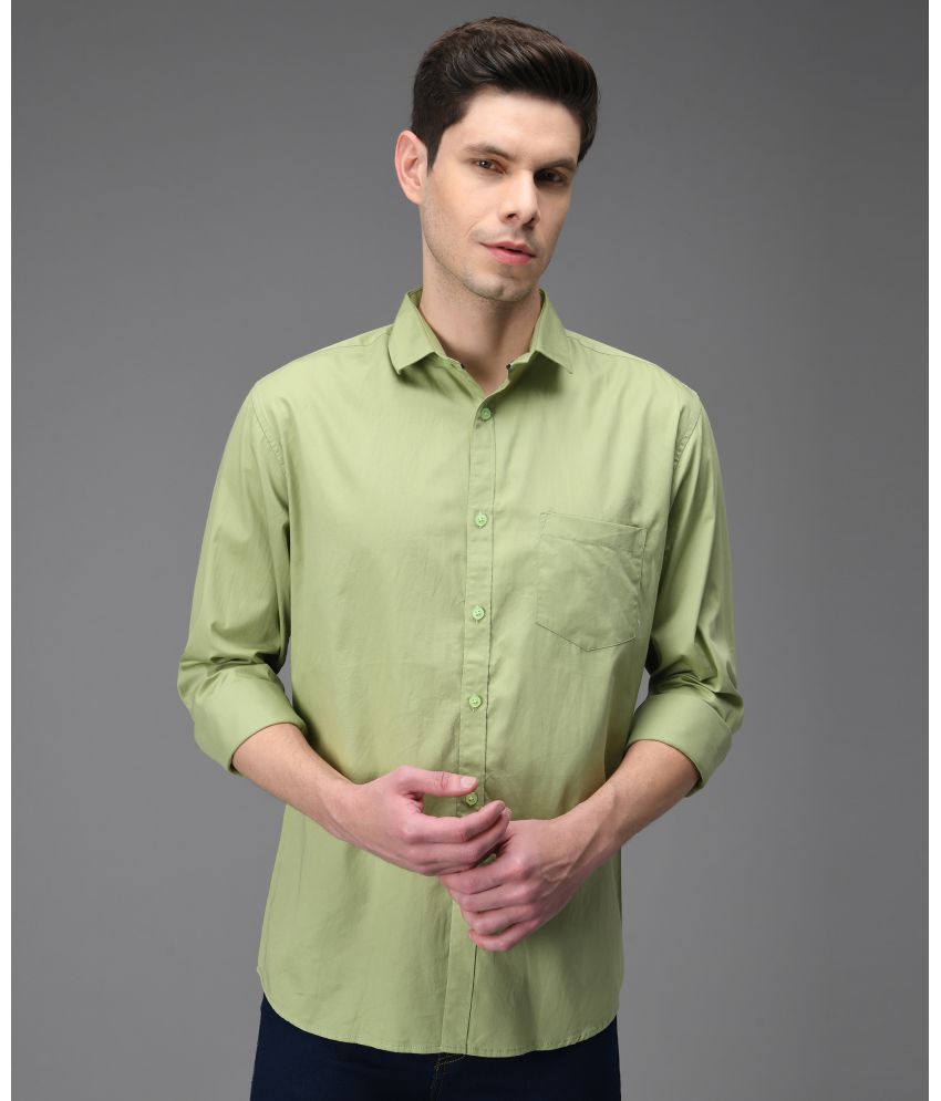     			KIBIT - Mint Green 100% Cotton Slim Fit Men's Casual Shirt ( Pack of 1 )