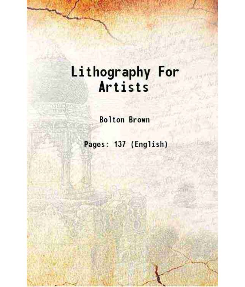     			Lithography For Artists 1929 [Hardcover]