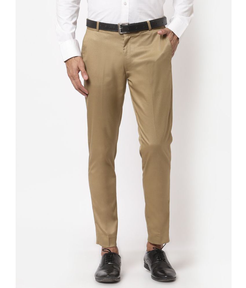     			SAM & JACK Khaki Slim Chinos ( Pack of 1 )