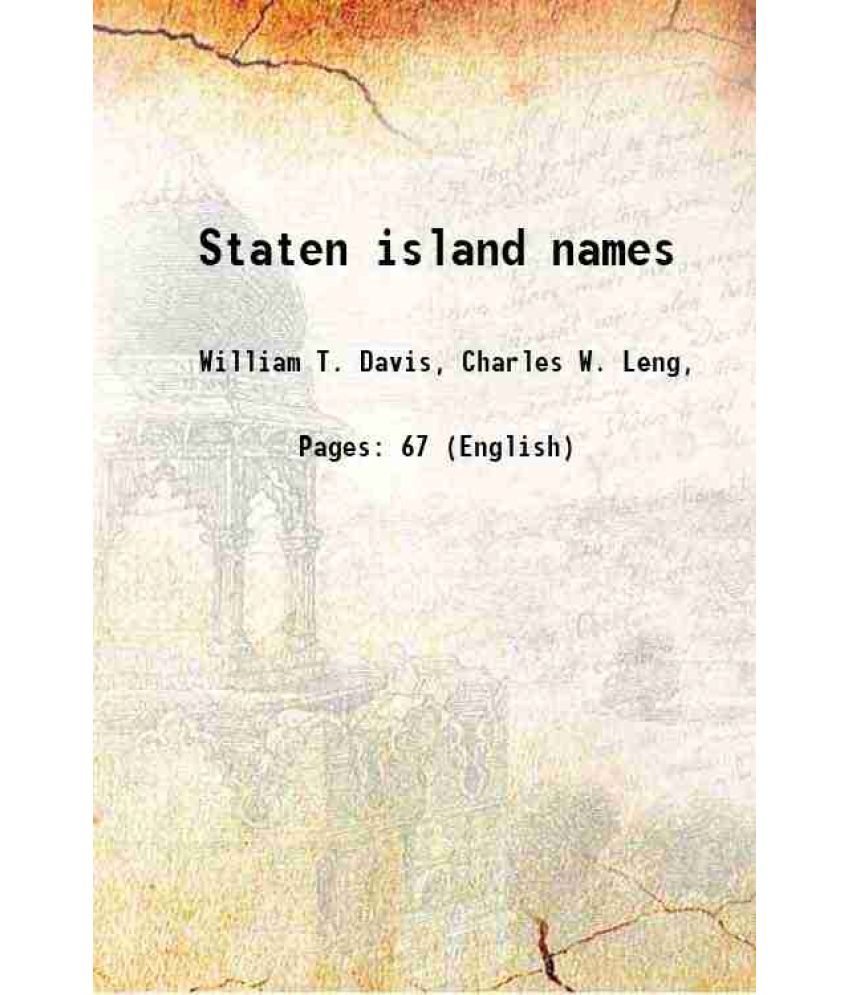     			Staten island names 1896 [Hardcover]