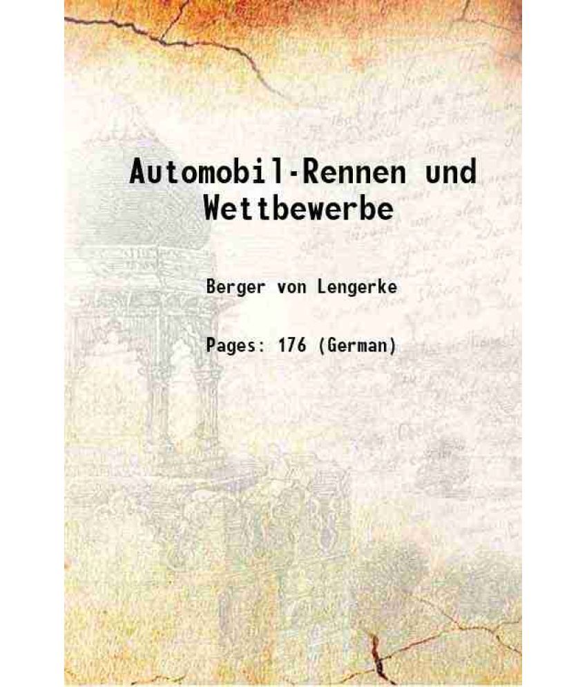     			Automobil-Rennen und Wettbewerbe [Hardcover]