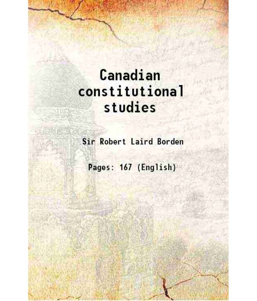     			Canadian constitutional studies 1922 [Hardcover]