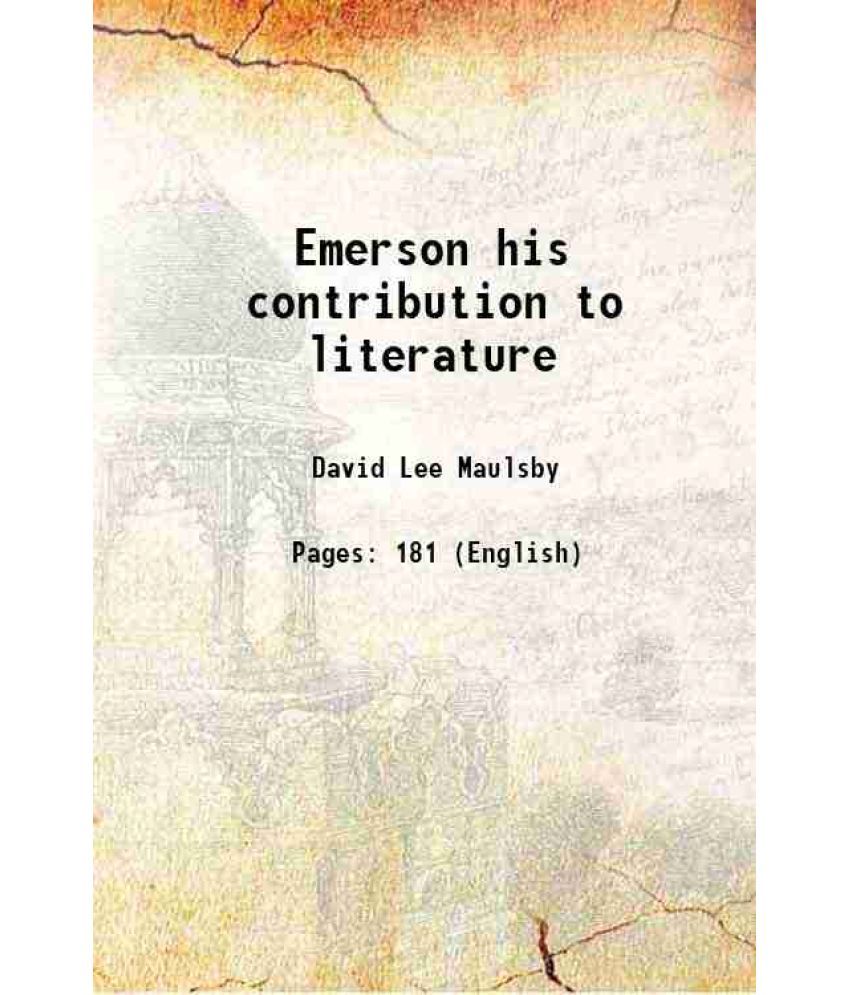     			Emerson his contribution to literature 1973 [Hardcover]