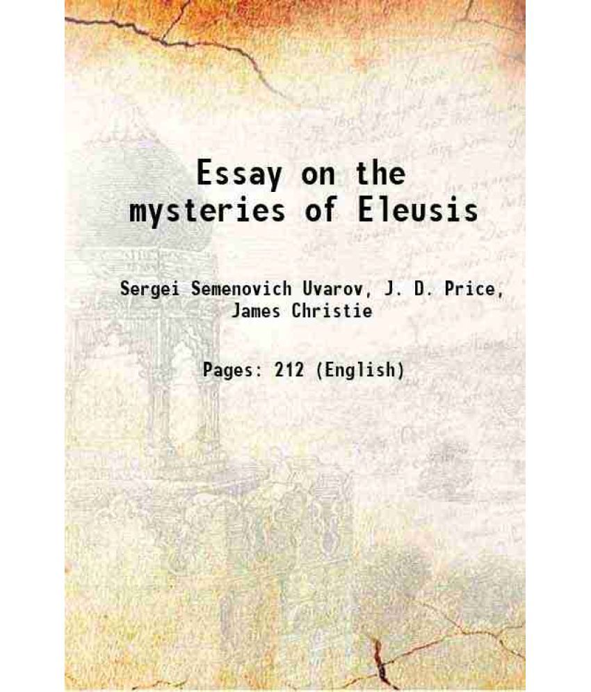     			Essay on the mysteries of Eleusis 1817 [Hardcover]