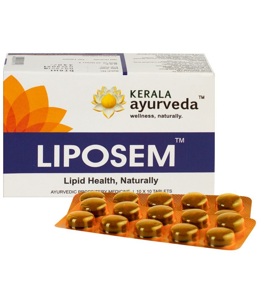     			Kerala Ayurveda Liposem 100 Tablets, For Managing Normal Blood Lipid Levels, With Vrikshamla, Guggulu, Arjuna