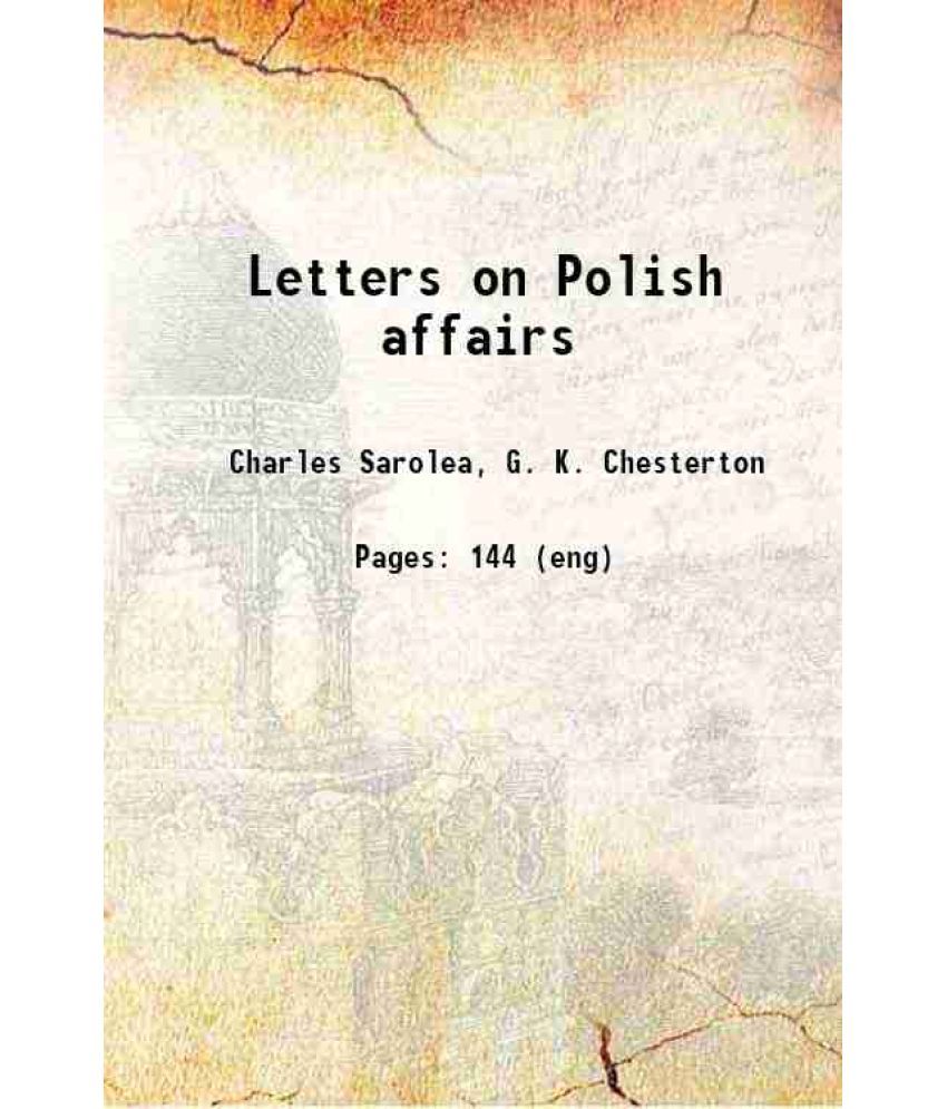     			Letters on Polish affairs 1922 [Hardcover]